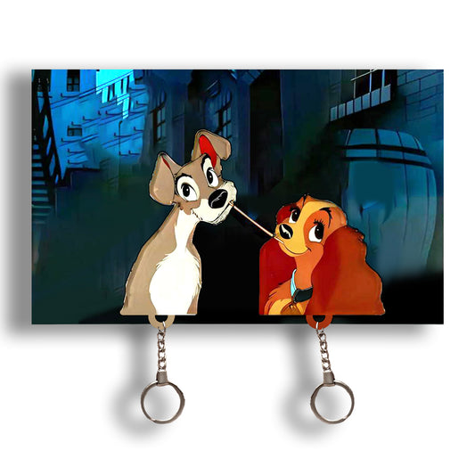 Two Dogs Keychain Holder