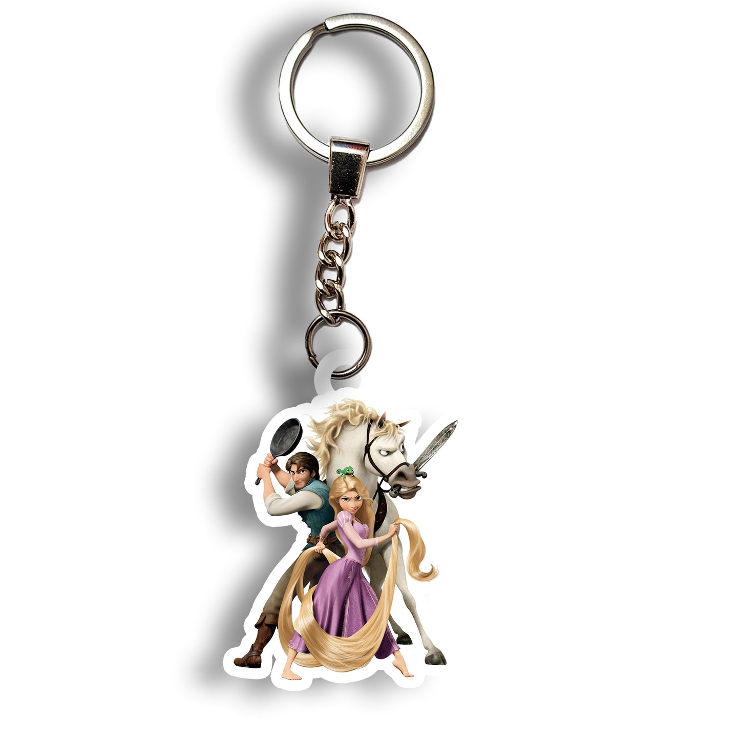 Rapunzel, Flynn & Maximus keychain