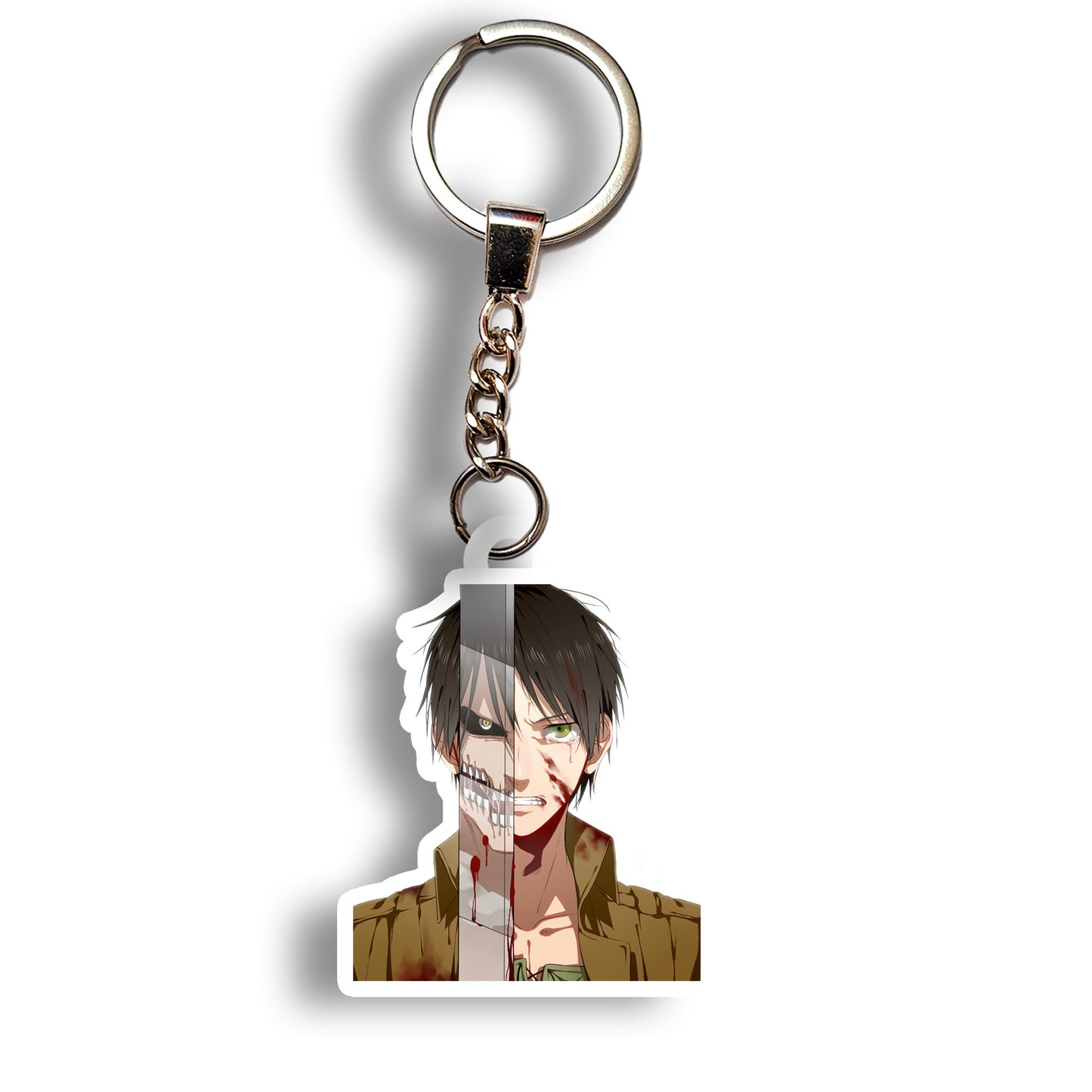Eren Yeager Half-Human, Half-Titan Keychain