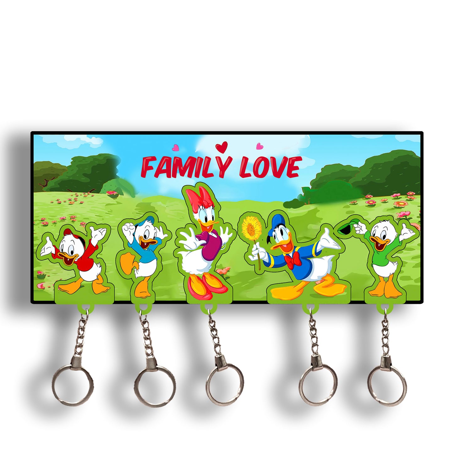 Donald Duck Family Keychain Holder (For 5)