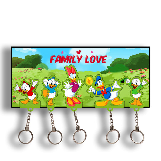 Donald Duck Family Keychain Holder (For 5)