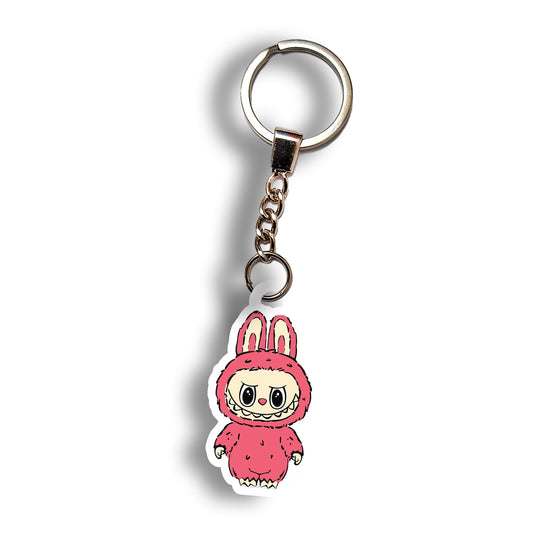Pink Labubu keychain (by Radwa Hossam)