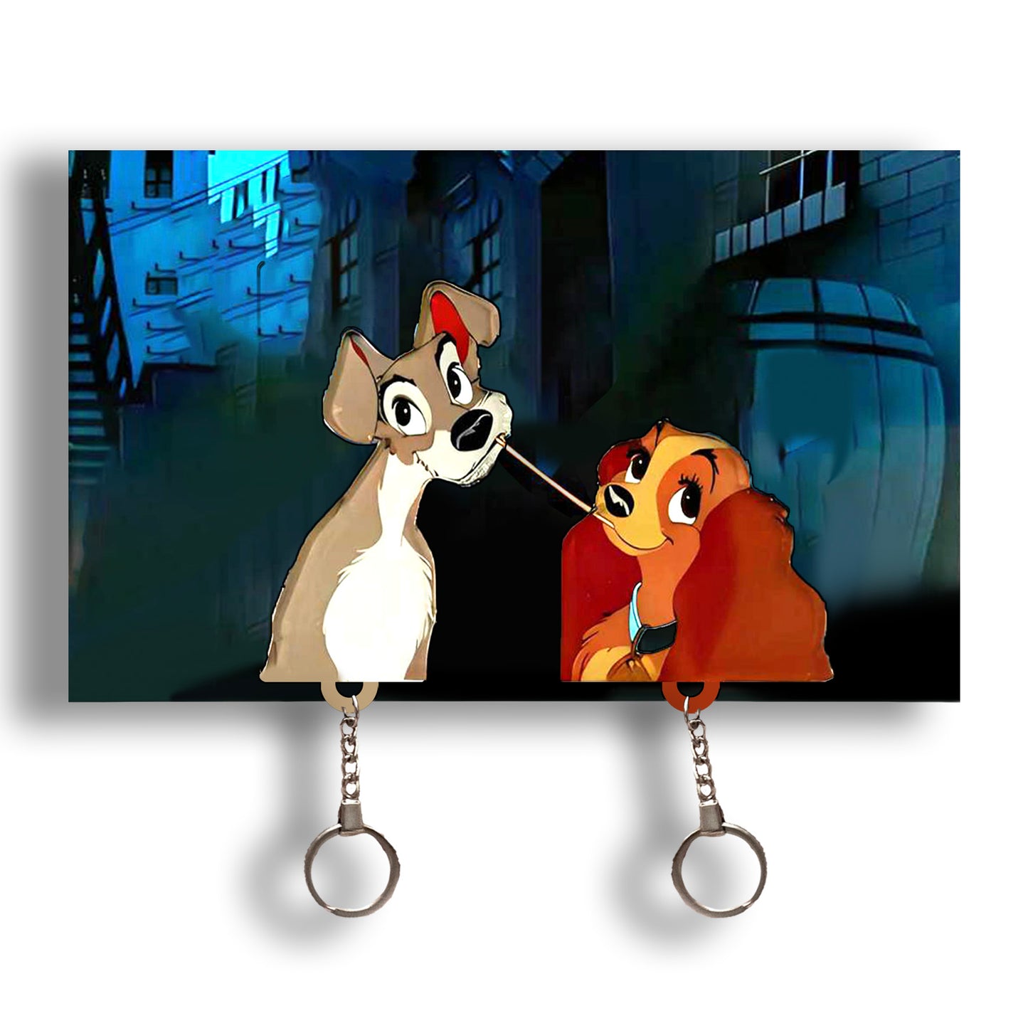 Two Dogs Keychain Holder