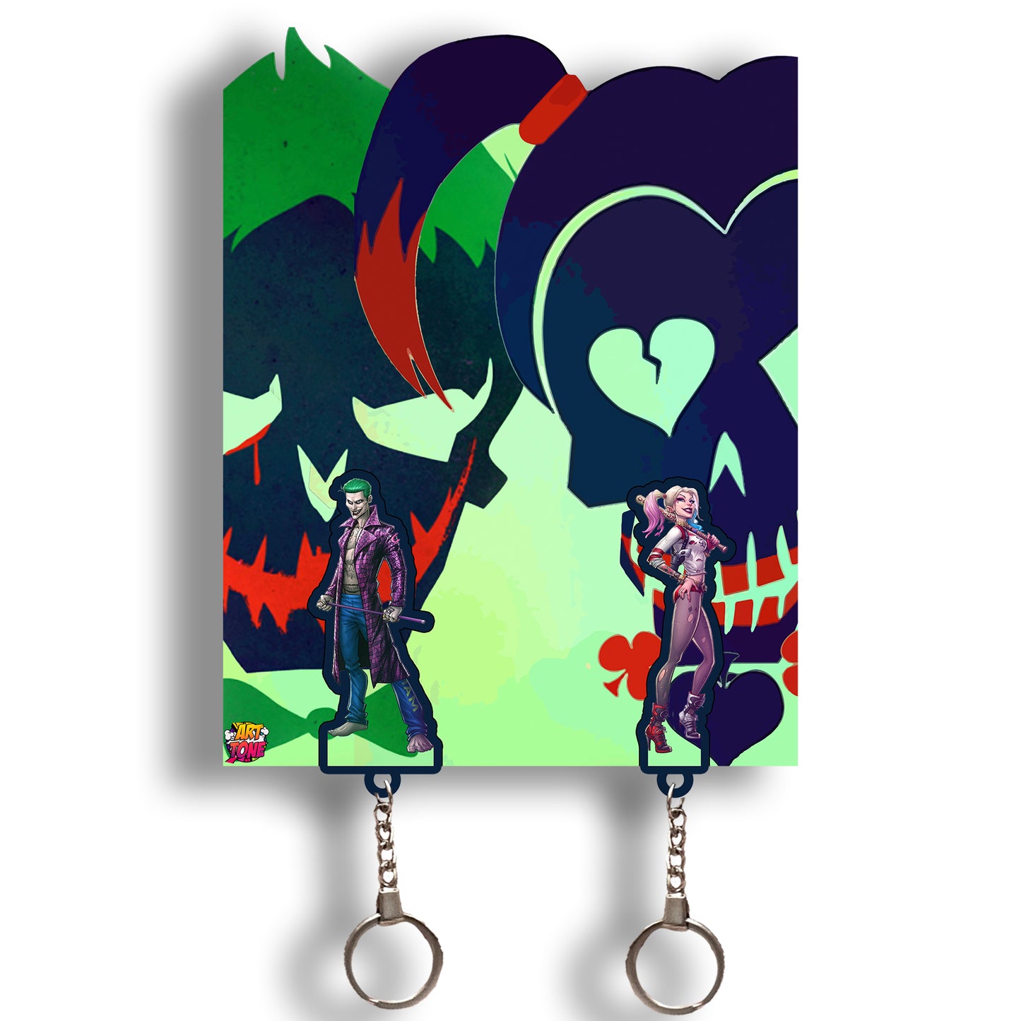 Joker & Harley Quinn Keychain Holder