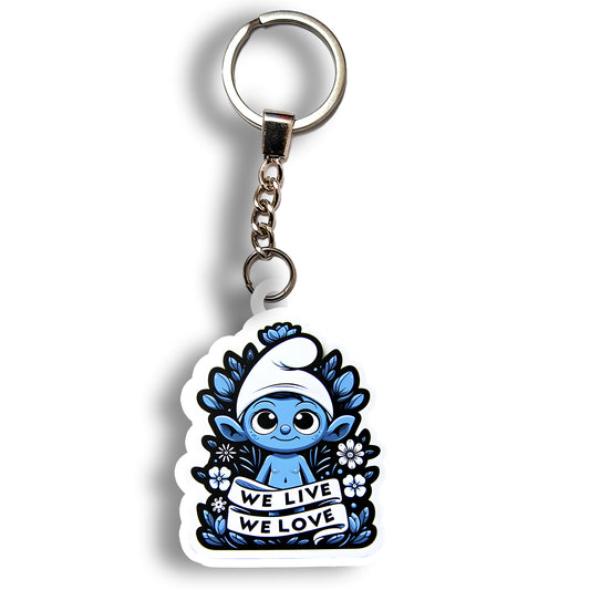 Smurf keychain